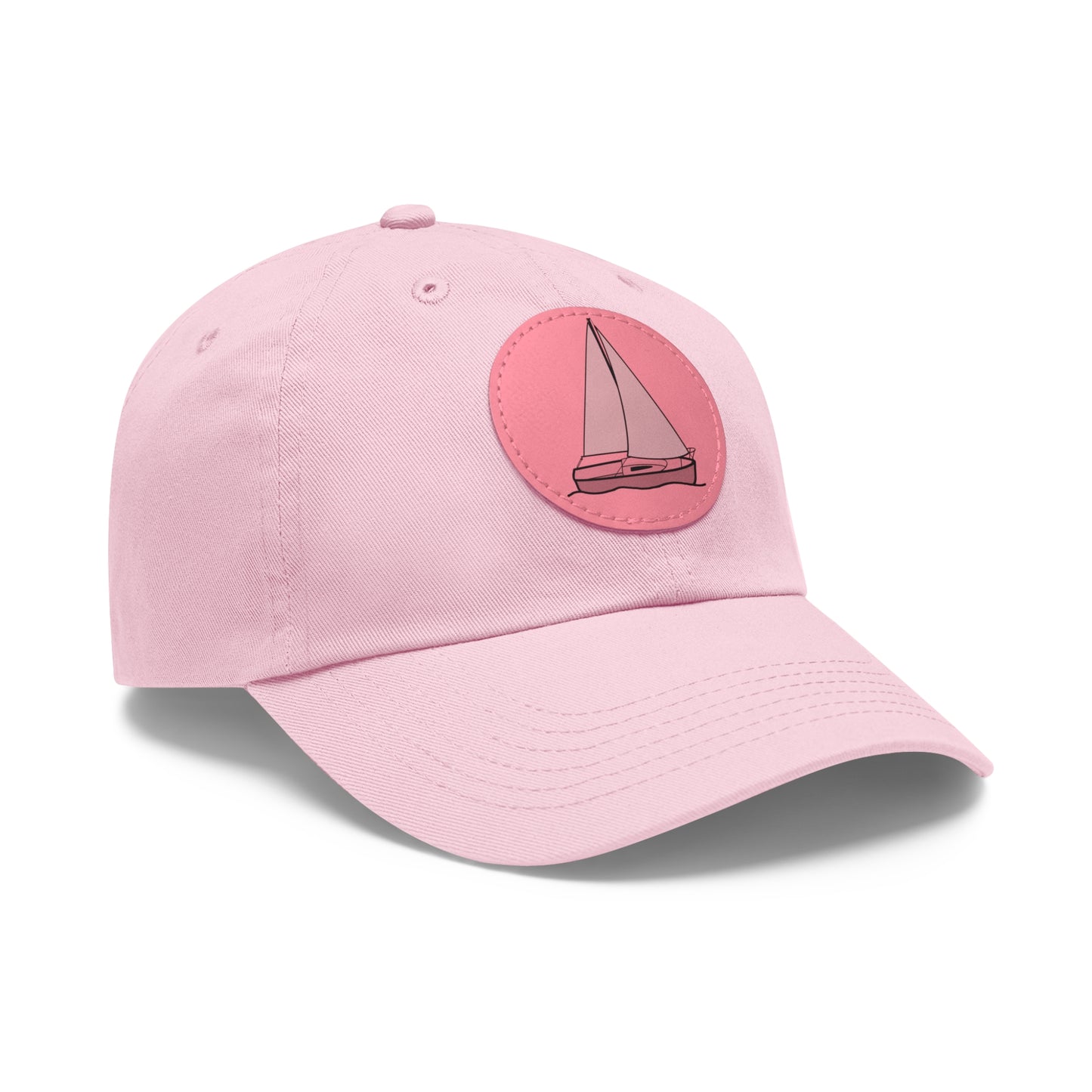 Sailboat Comfort model Hat with Leather Patch (Round)