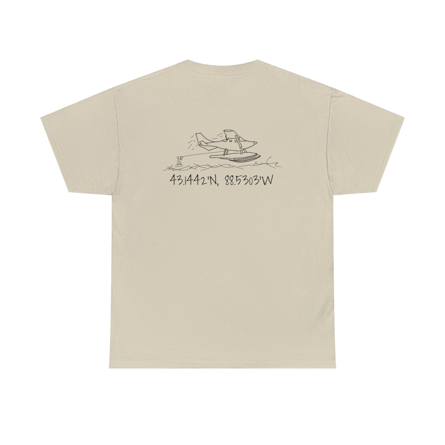 Float Plane - Lac LaBelle Unisex Heavyweight Short Sleeve Tee