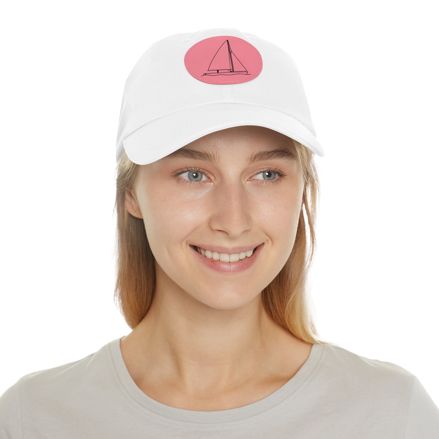 Sailboat 470 model Hat with Leather Patch (Round)