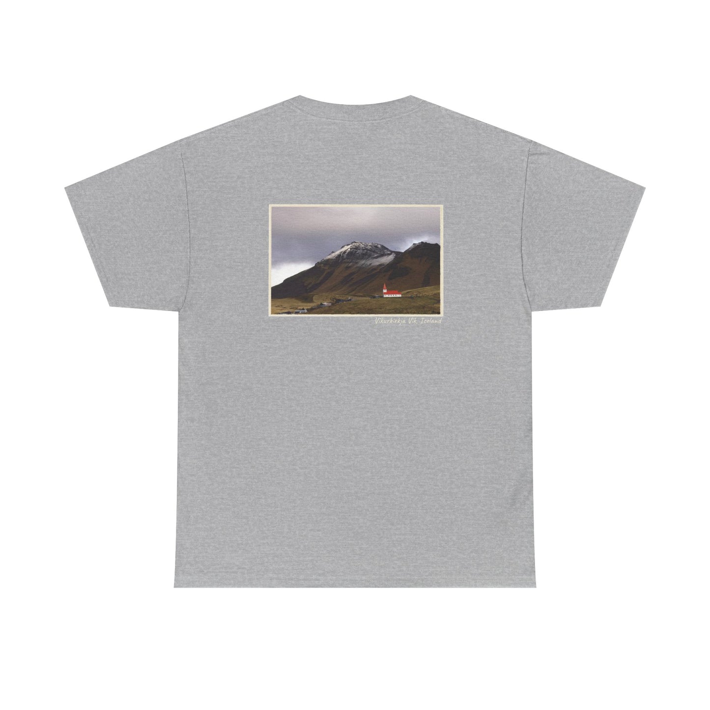Iceland Vik - 4 panel front design - Unisex Heavy Cotton Tee