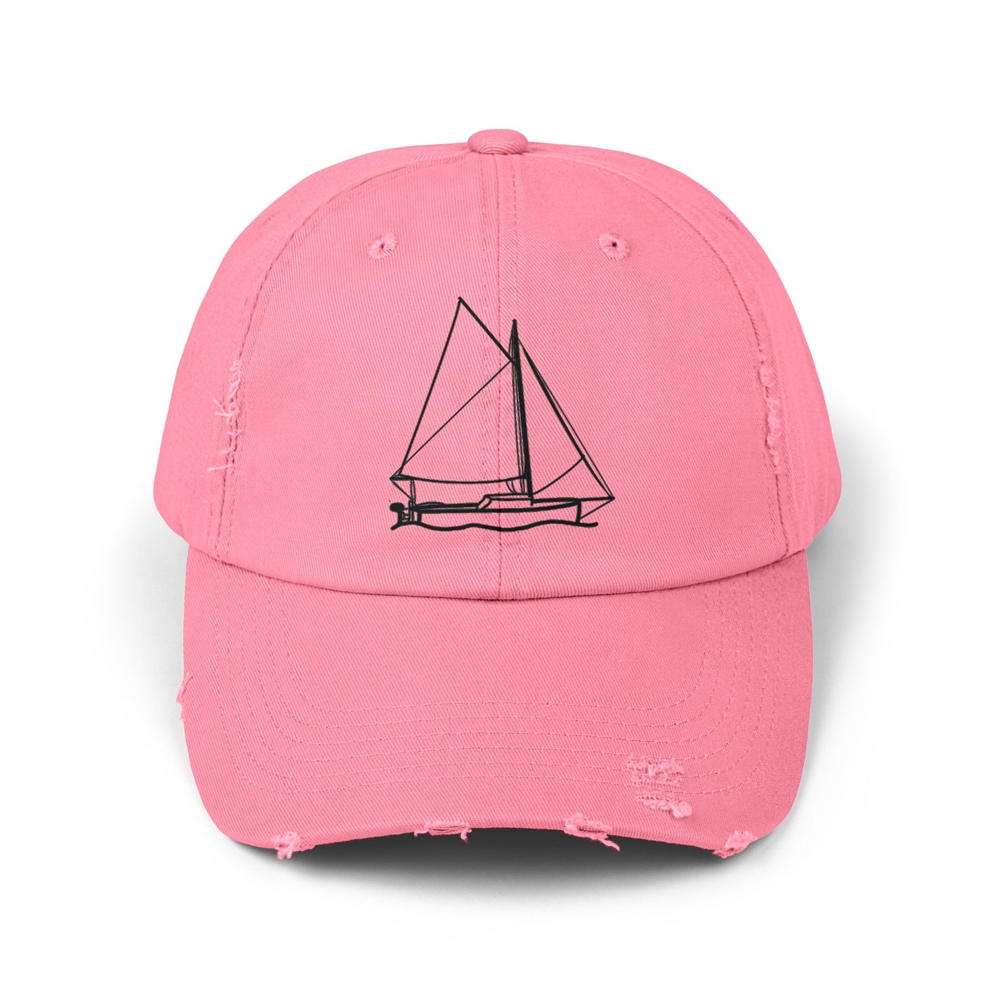 Sailboat with Motor Unisex Distressed Cap