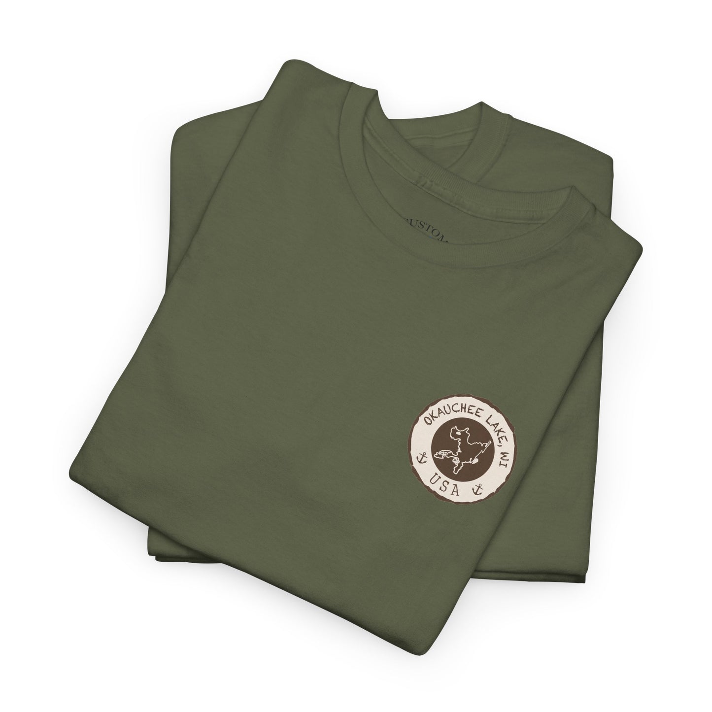 Okauchee Lake Unisex Heavy Tee - Vintage Postmark Style