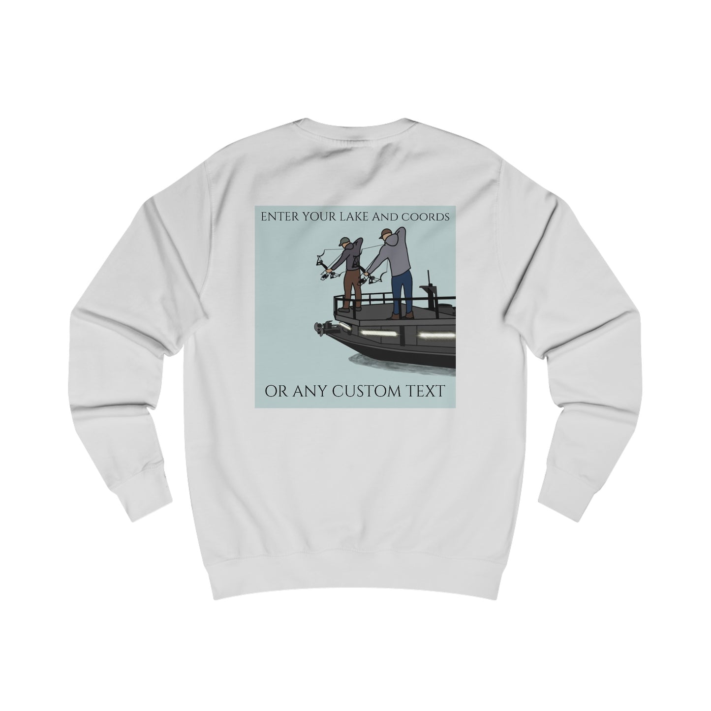 Bow fishing and Compass Rose Model - Men's Crewneck Sweatshirt