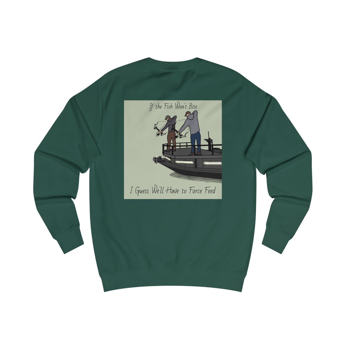 Bow fishing and Compass Rose Model - Men's Crewneck Sweatshirt