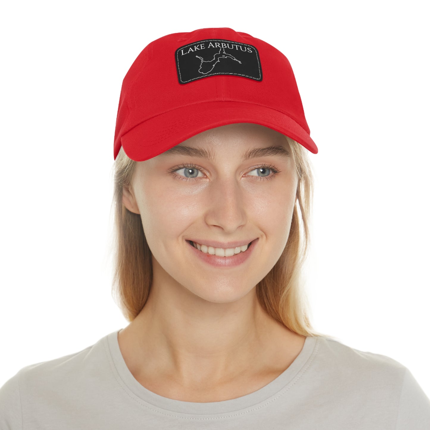 Lake Arbutus Embroidered Hat with Leather Patch