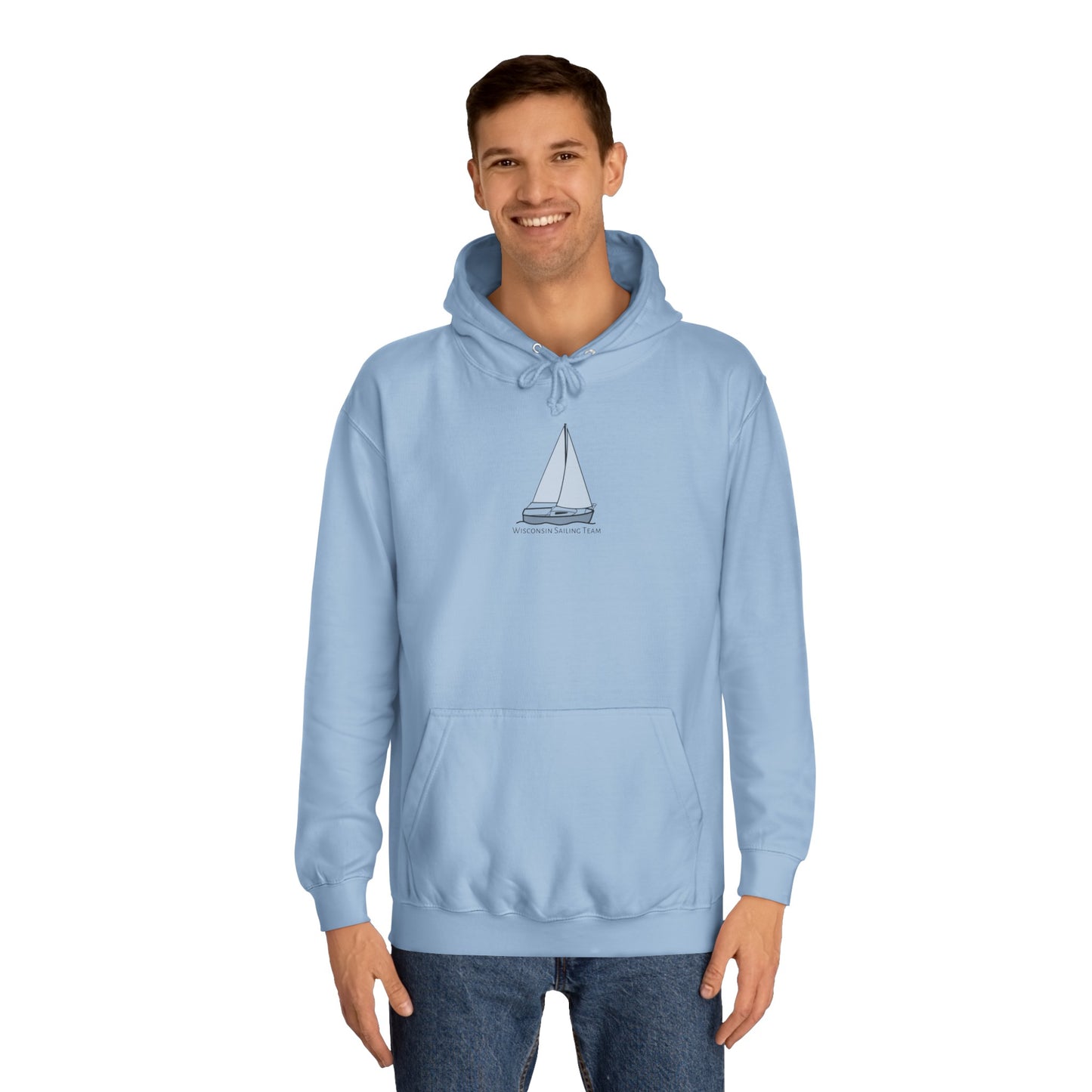 Wisconsin Sailing Team Plain Sailboat - Medium Weight Hoodie