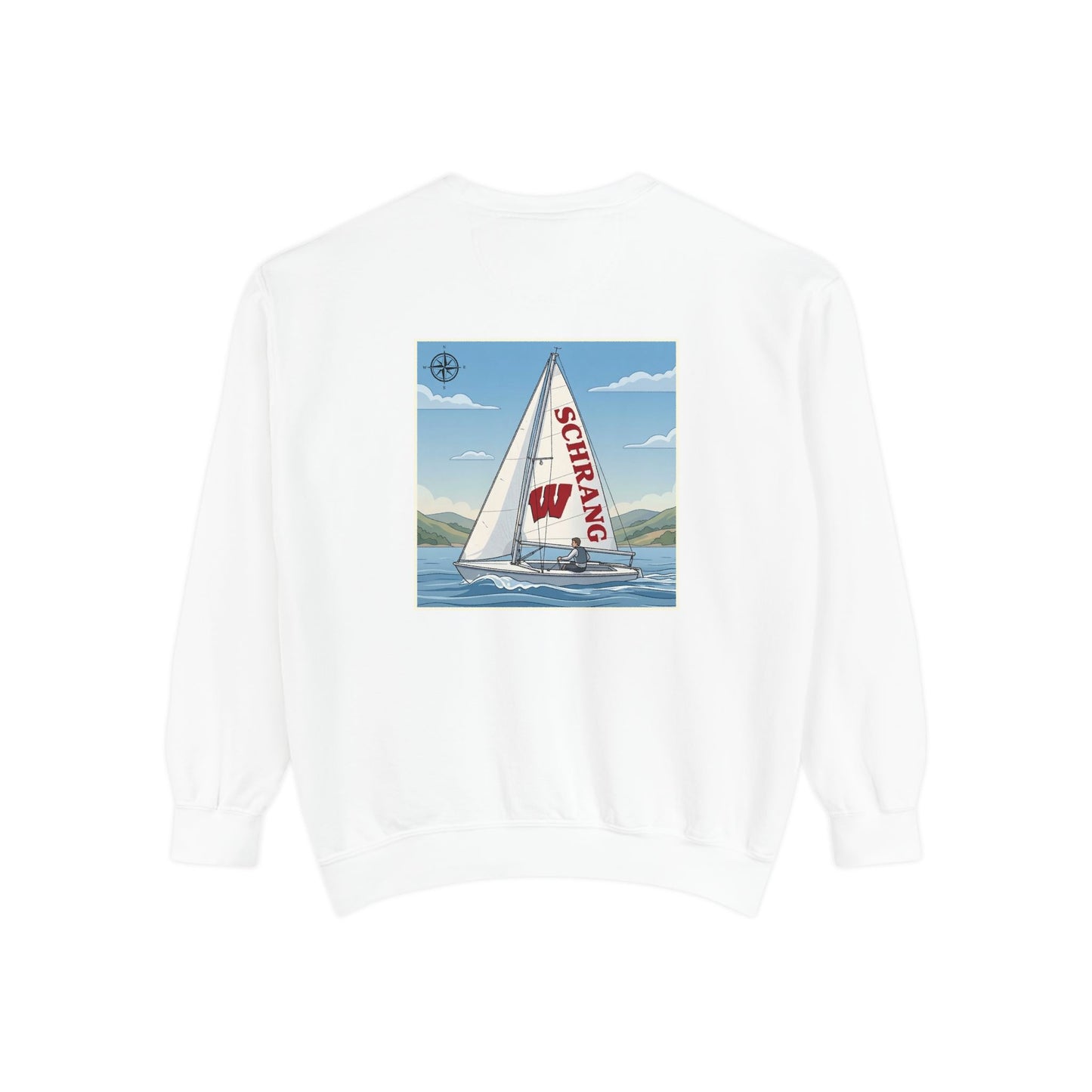 Custom Graphic Sailing - Comfort Colors Crewneck