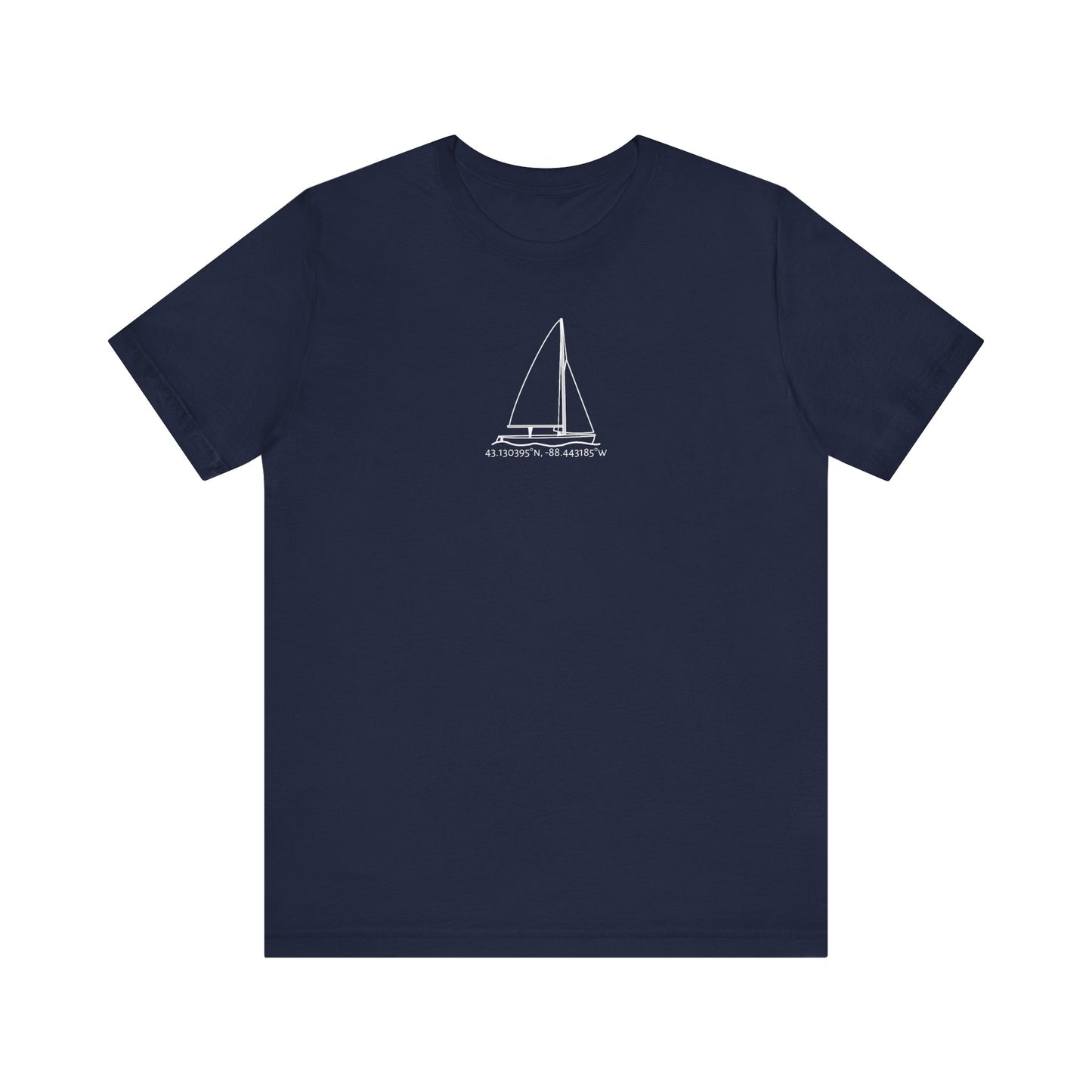 Sailboat 470 Model Type Unisex Lightweight Short Sleeve Tee