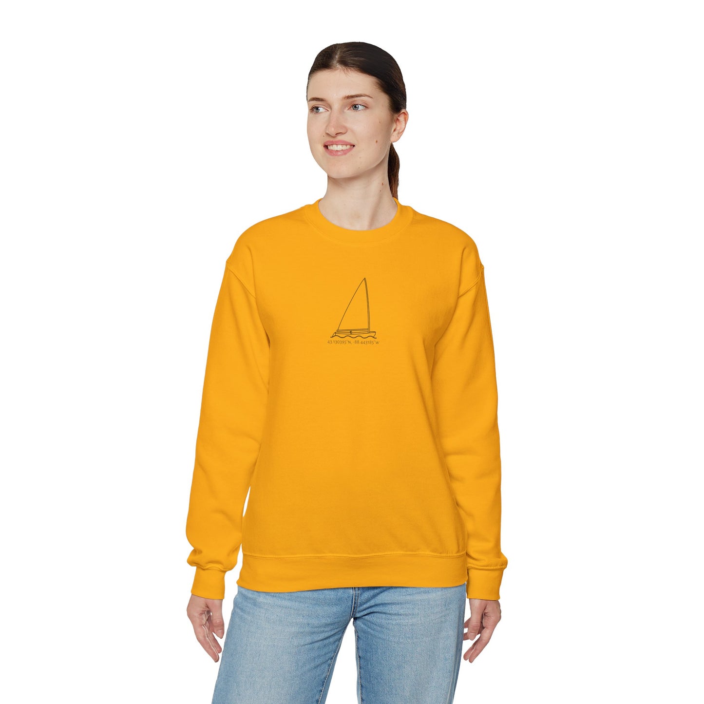 Sailboat Finn Model Type Unisex Heavy Blend™ Crewneck Sweatshirt