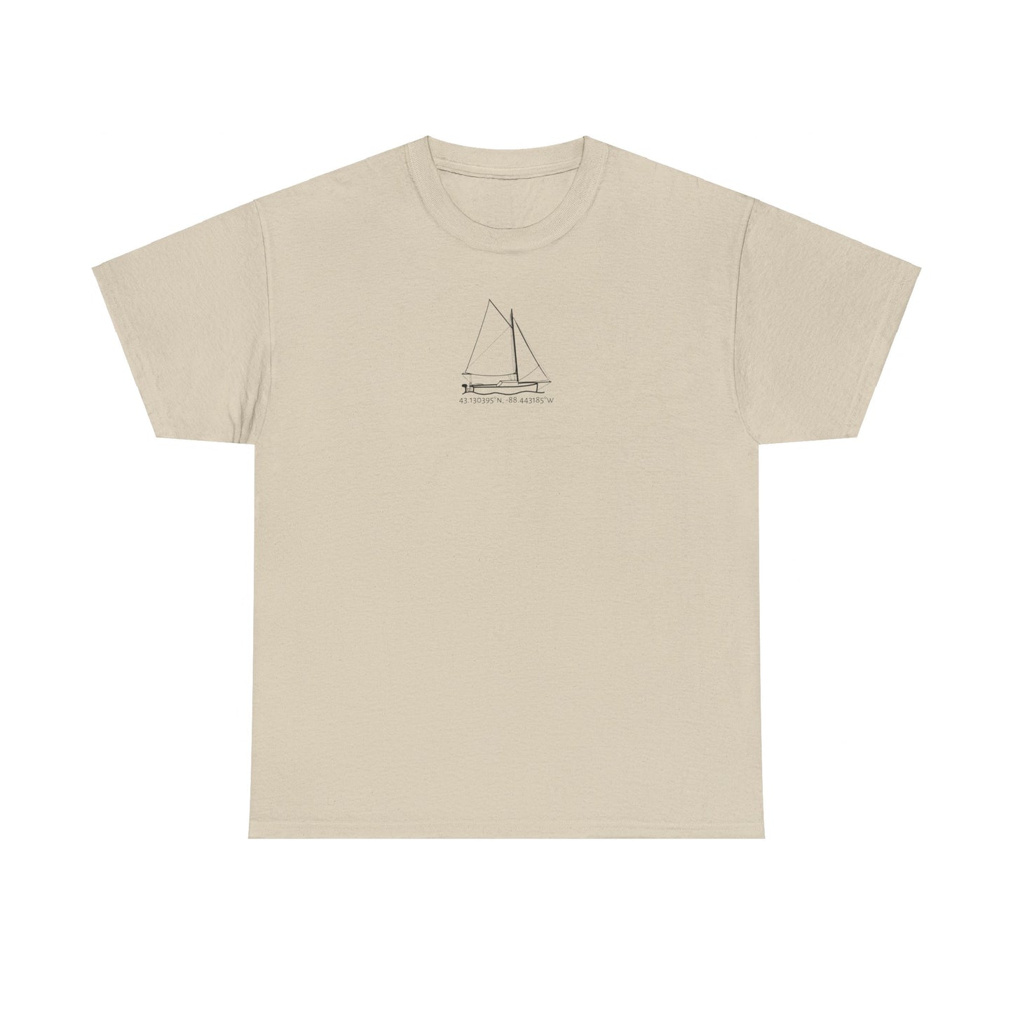 Sailboat with Motor Unisex Heavy Cotton Tee