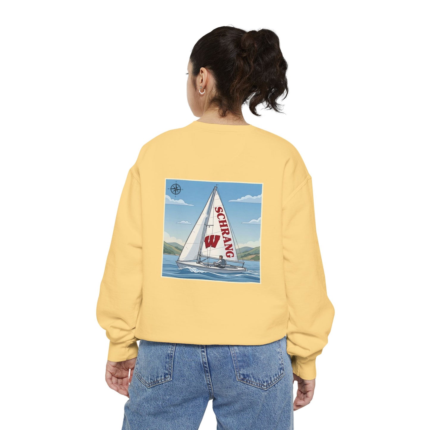Custom Graphic Sailing - Comfort Colors Crewneck