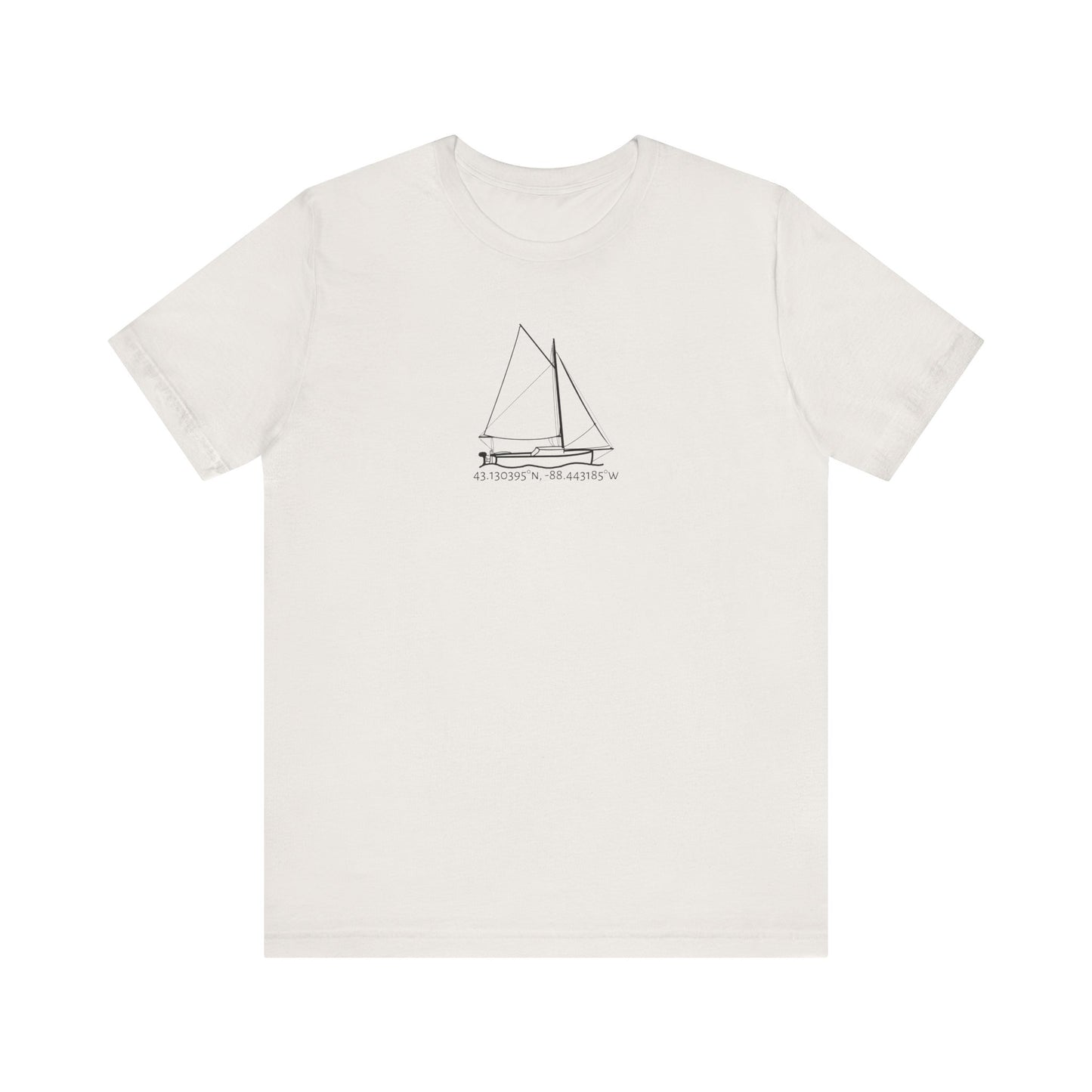 Sailboat with Motor Unisex Lightweight Short Sleeve Tee