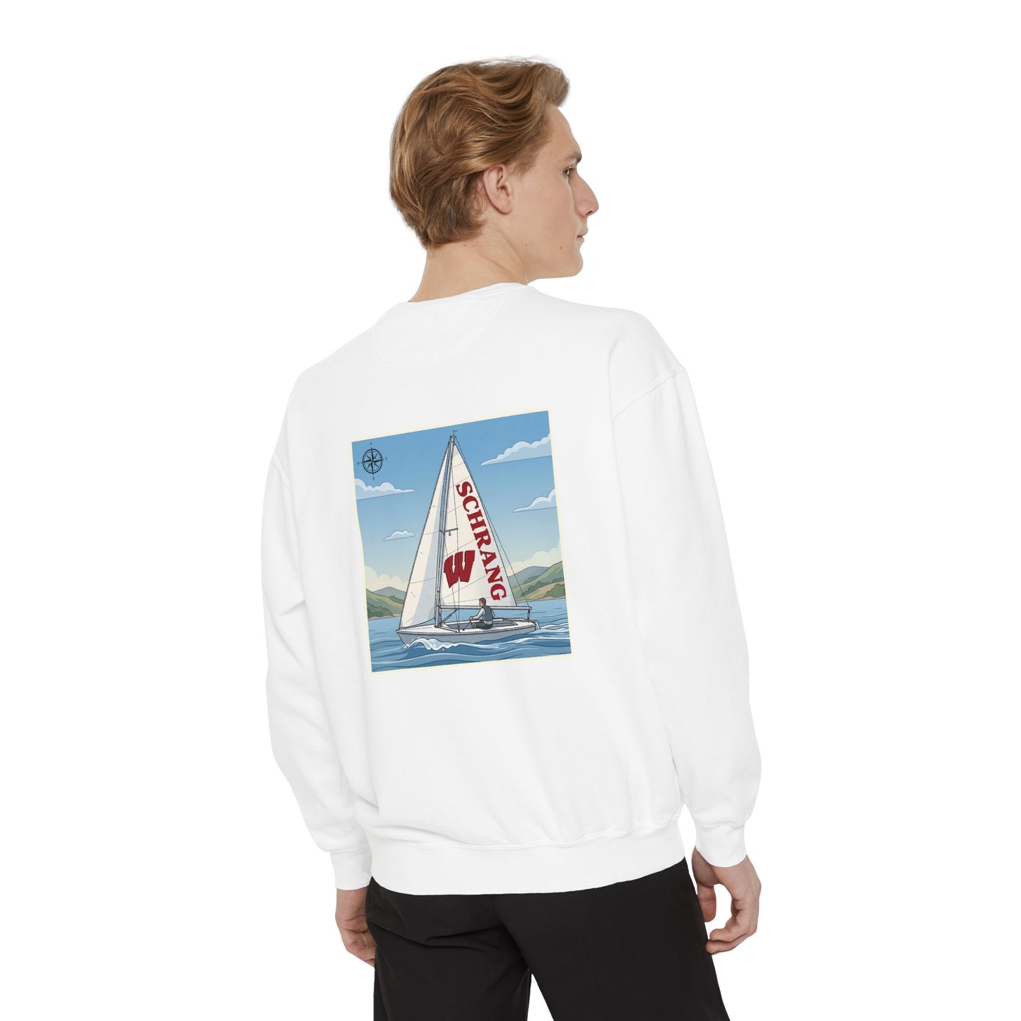 Custom Graphic Sailing - Comfort Colors Crewneck