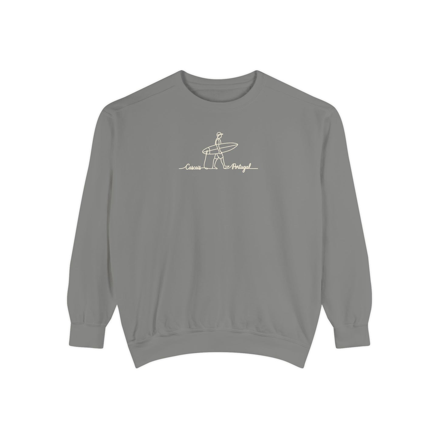Surfing One Line Design Crewneck Sweatshirt - Comfort Colors