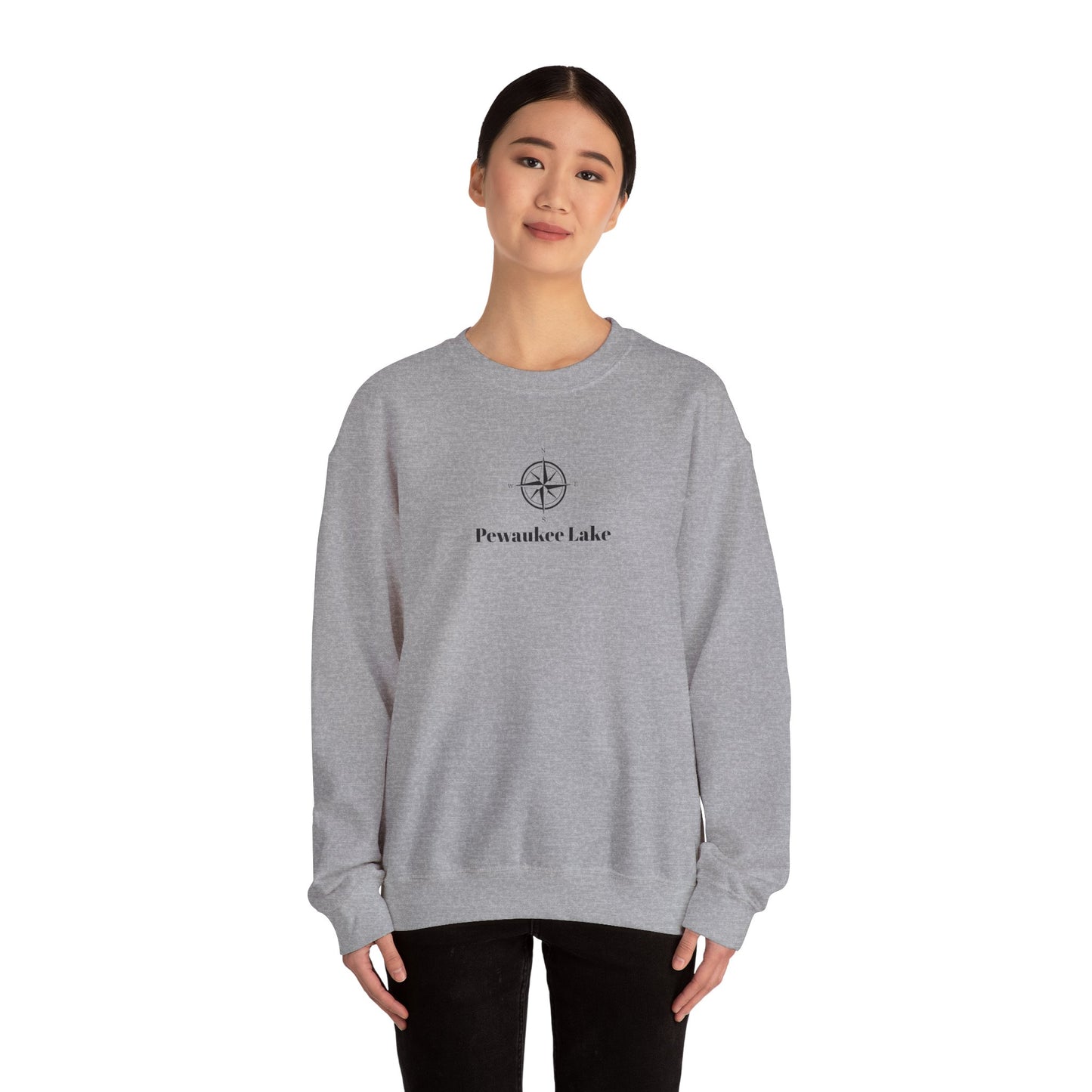 Pewaukee Lake Compass Rose Unisex Heavy Blend™ Crewneck Sweatshirt
