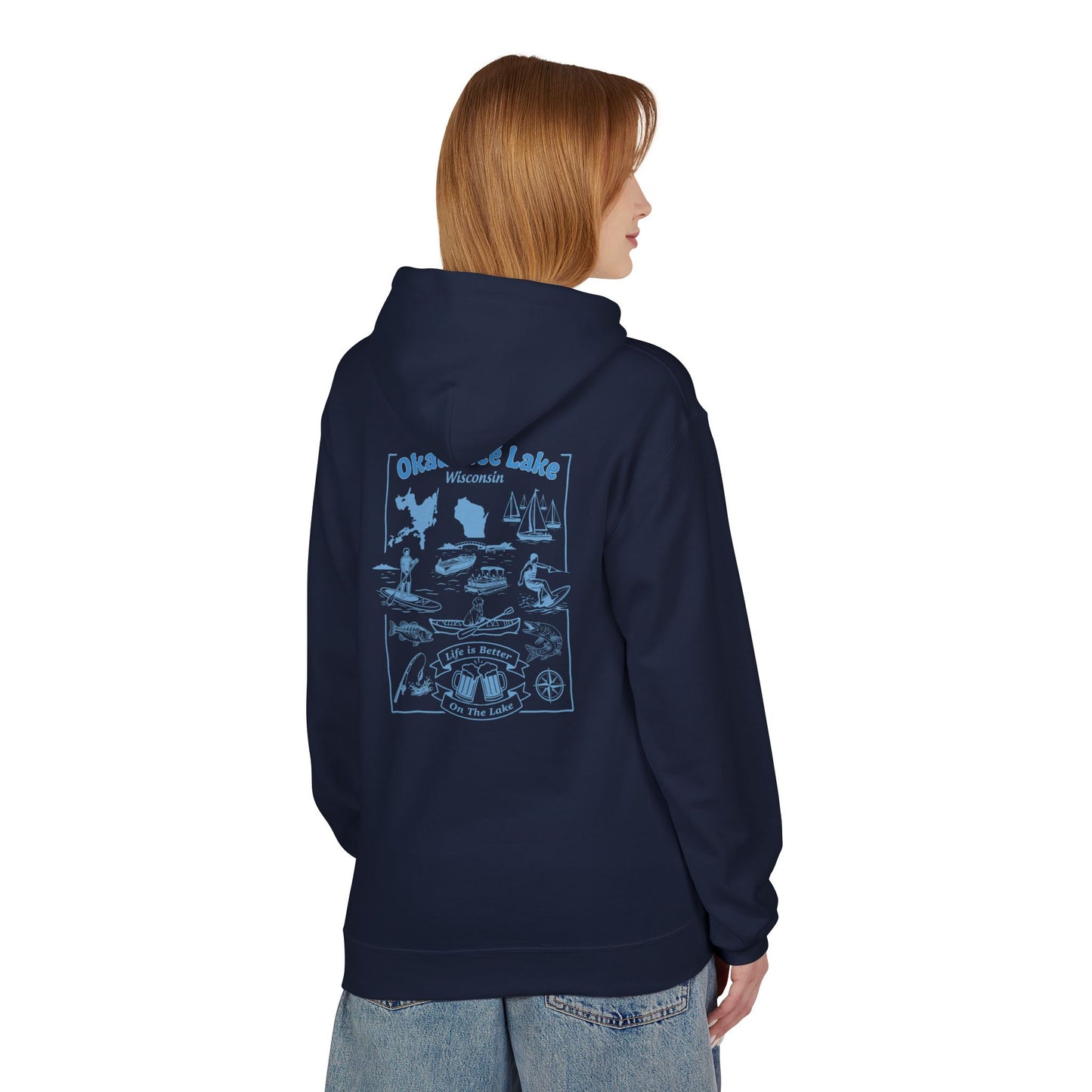 Okauchee Lake Midweight Travel Hoodie -  FD Style #1 (CLC)