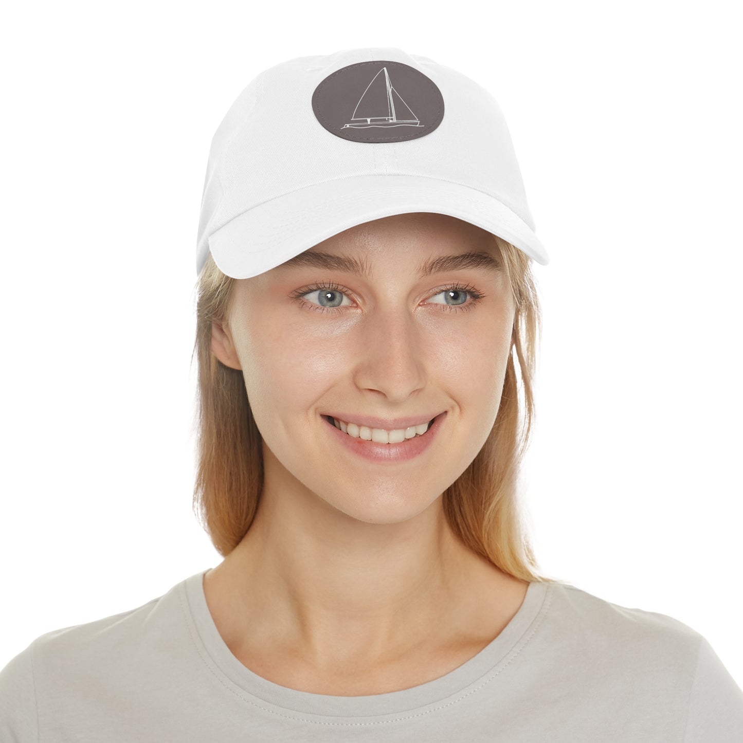 Sailboat 470 model Hat with Leather Patch (Round)