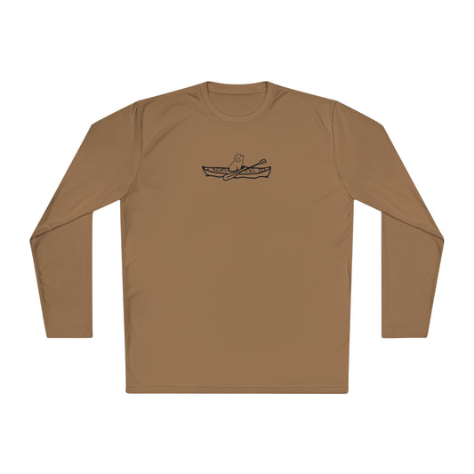 Kayak Dog - Mini Golden Doodle/Toy Poodle - Unisex Lightweight Sport Long Sleeve Tee