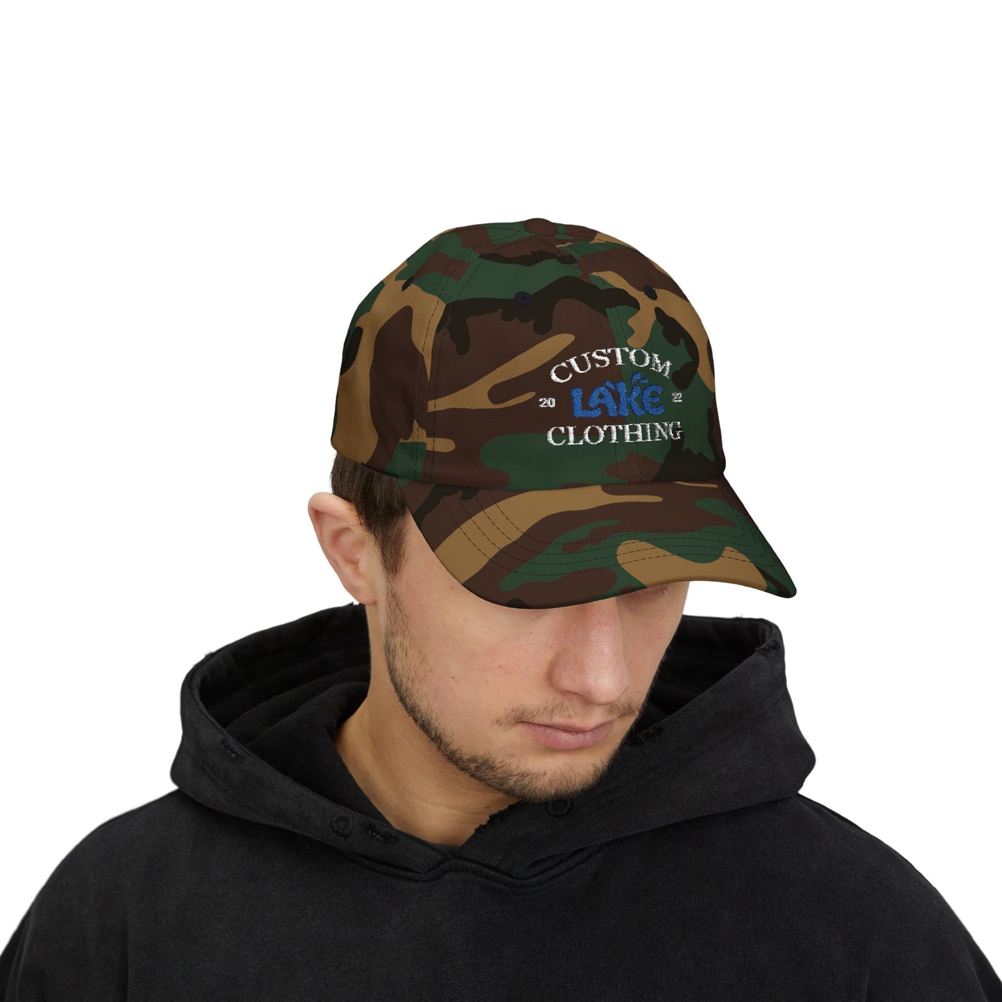 CLC Embroidered Classic Dad Cap (White Text)
