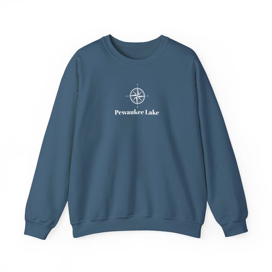 Pewaukee Lake Compass Rose Unisex Heavy Blend™ Crewneck Sweatshirt