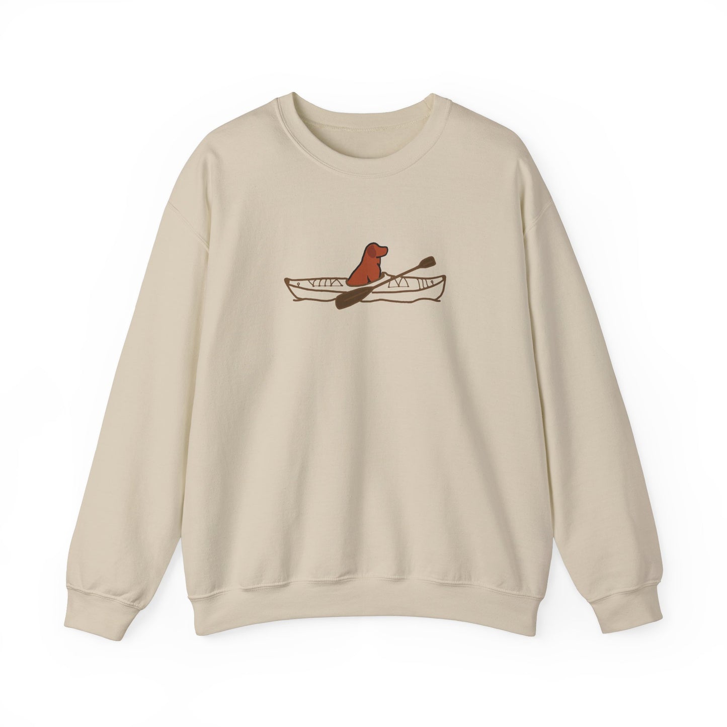 Lucy the Lab Kayak Dog Pewaukee Lake - Unisex Heavy Blend™ Crewneck Sweatshirt