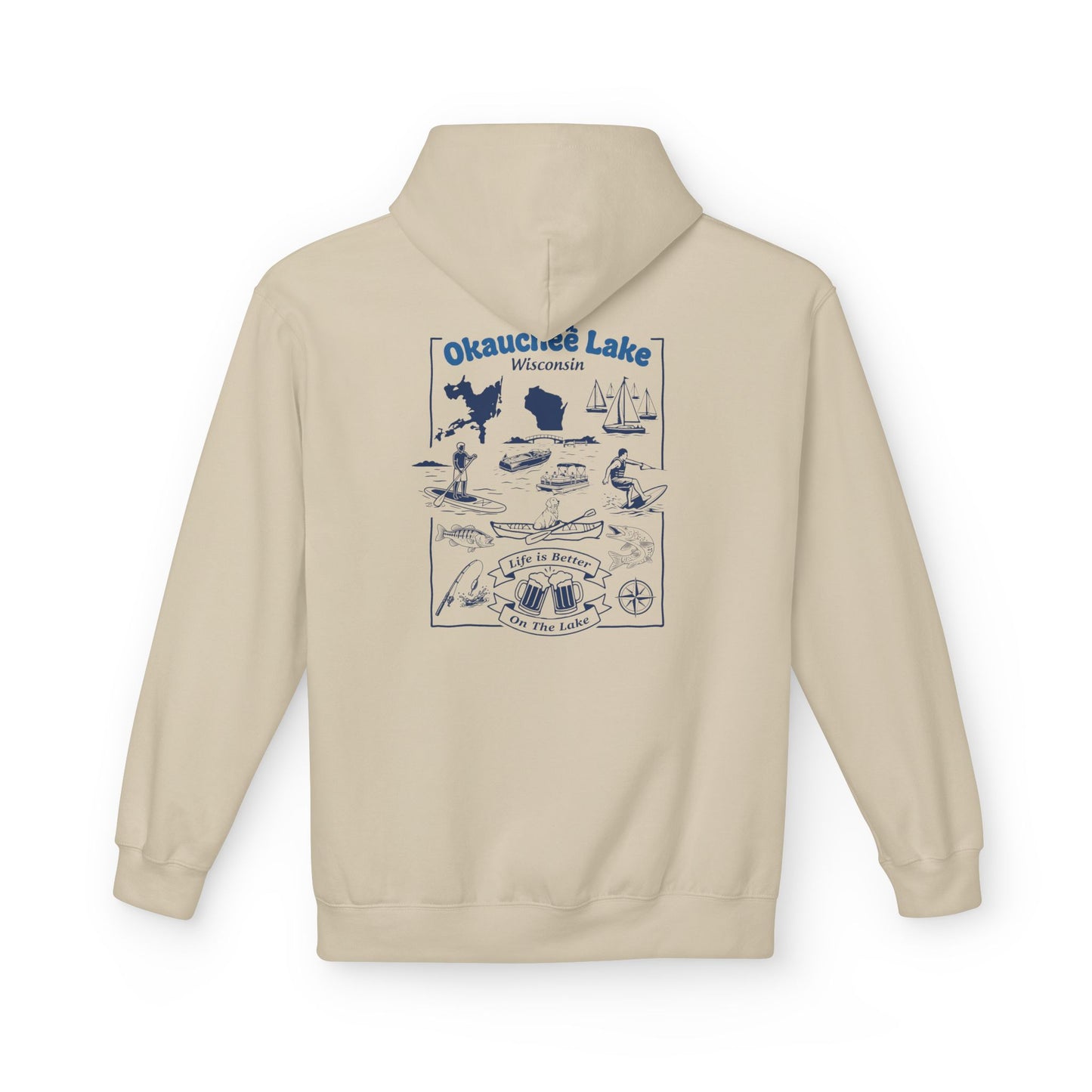 Okauchee Lake Midweight Travel Hoodie -  FD Style #1 (CLC)