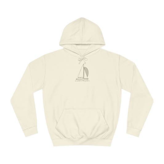 Sailboat Yngling model Okauchee Lake Coordinates - Medium Weight Hoodie