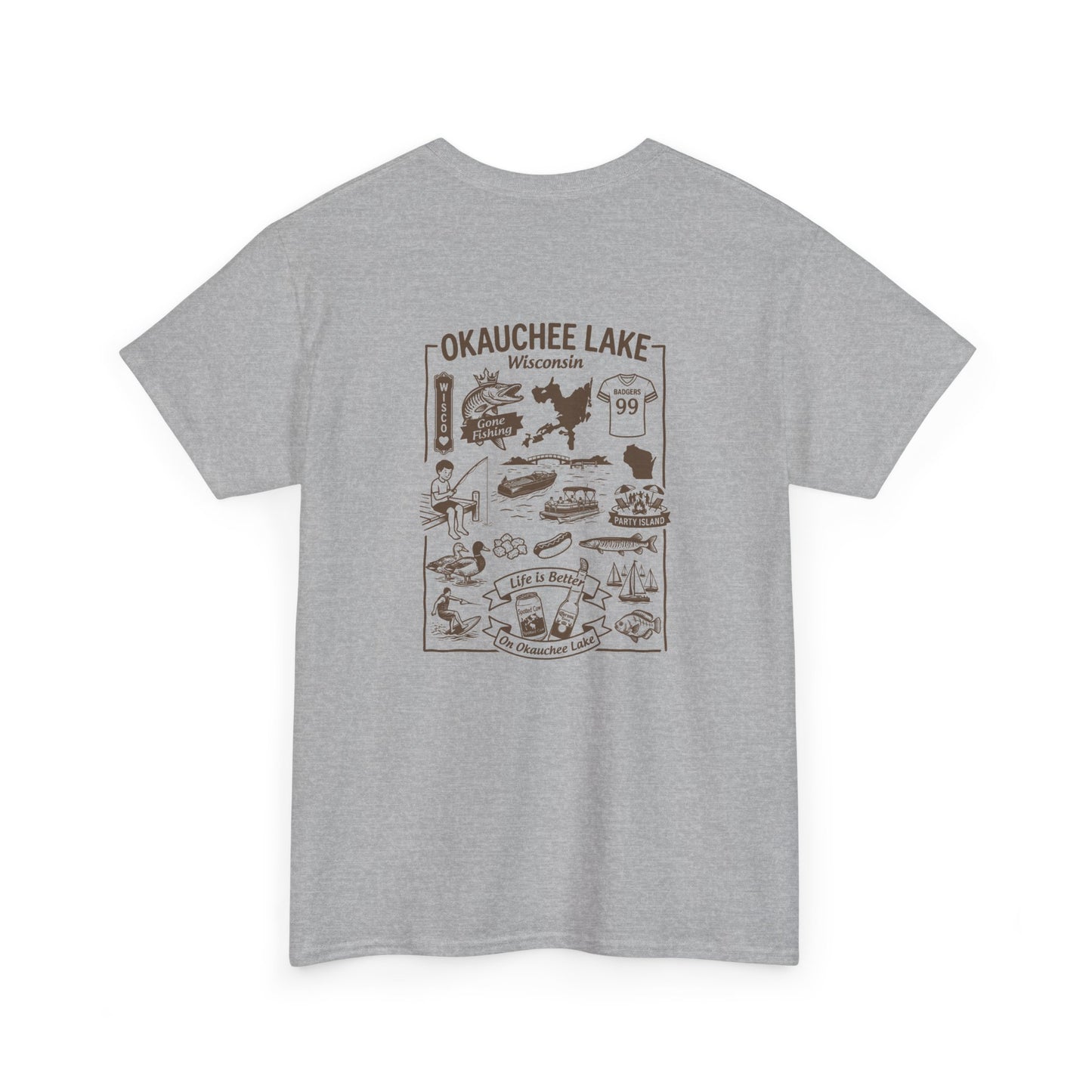 Okauchee Lake Unisex Heavy Tee - Vintage Postmark Style