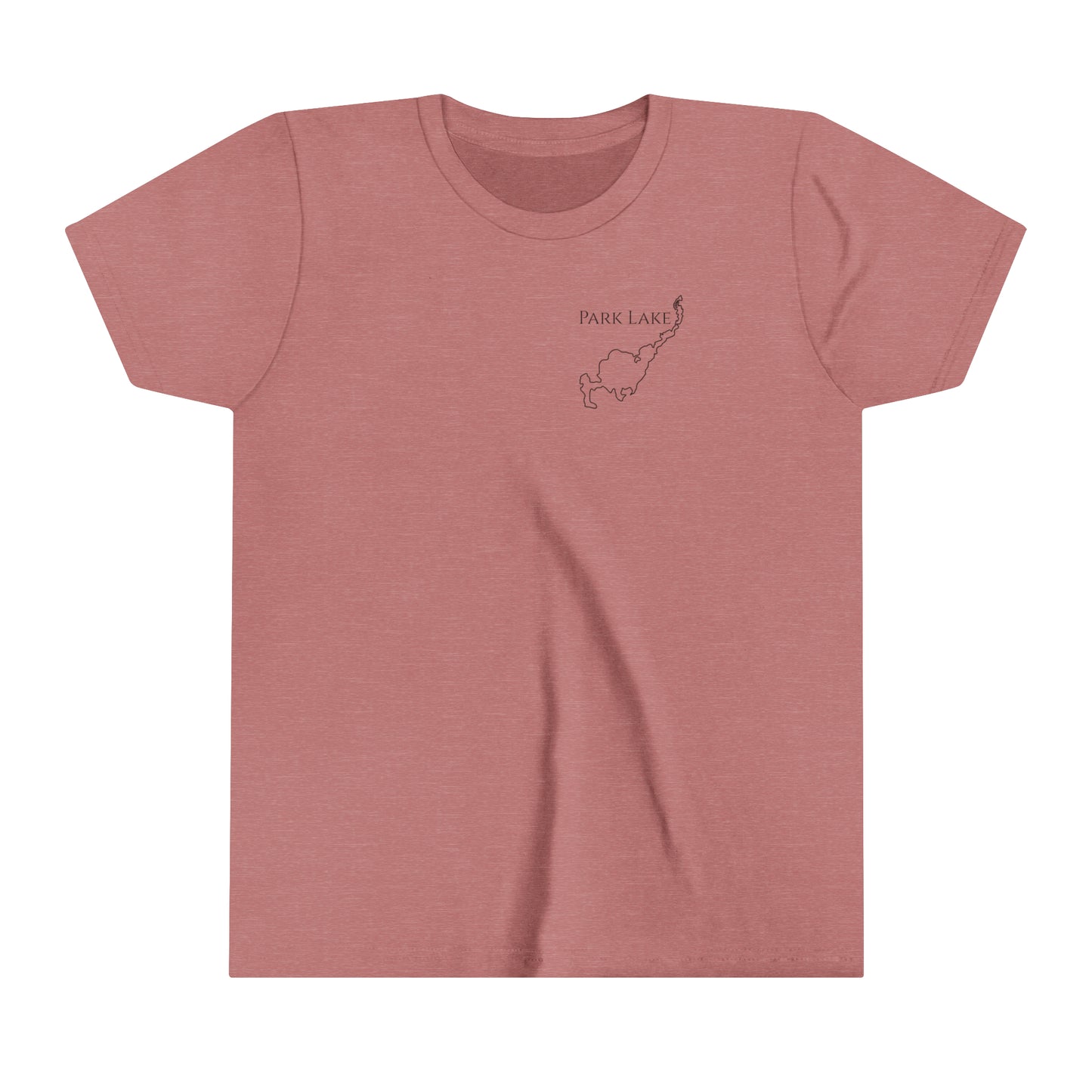 Fishing Off Dock - Park Lake Youth Short Sleeve Tee