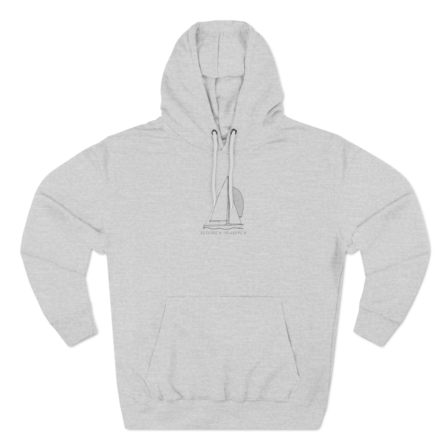 Sailboat Yngling Model Type Three-Panel Fleece Hoodie Unisex