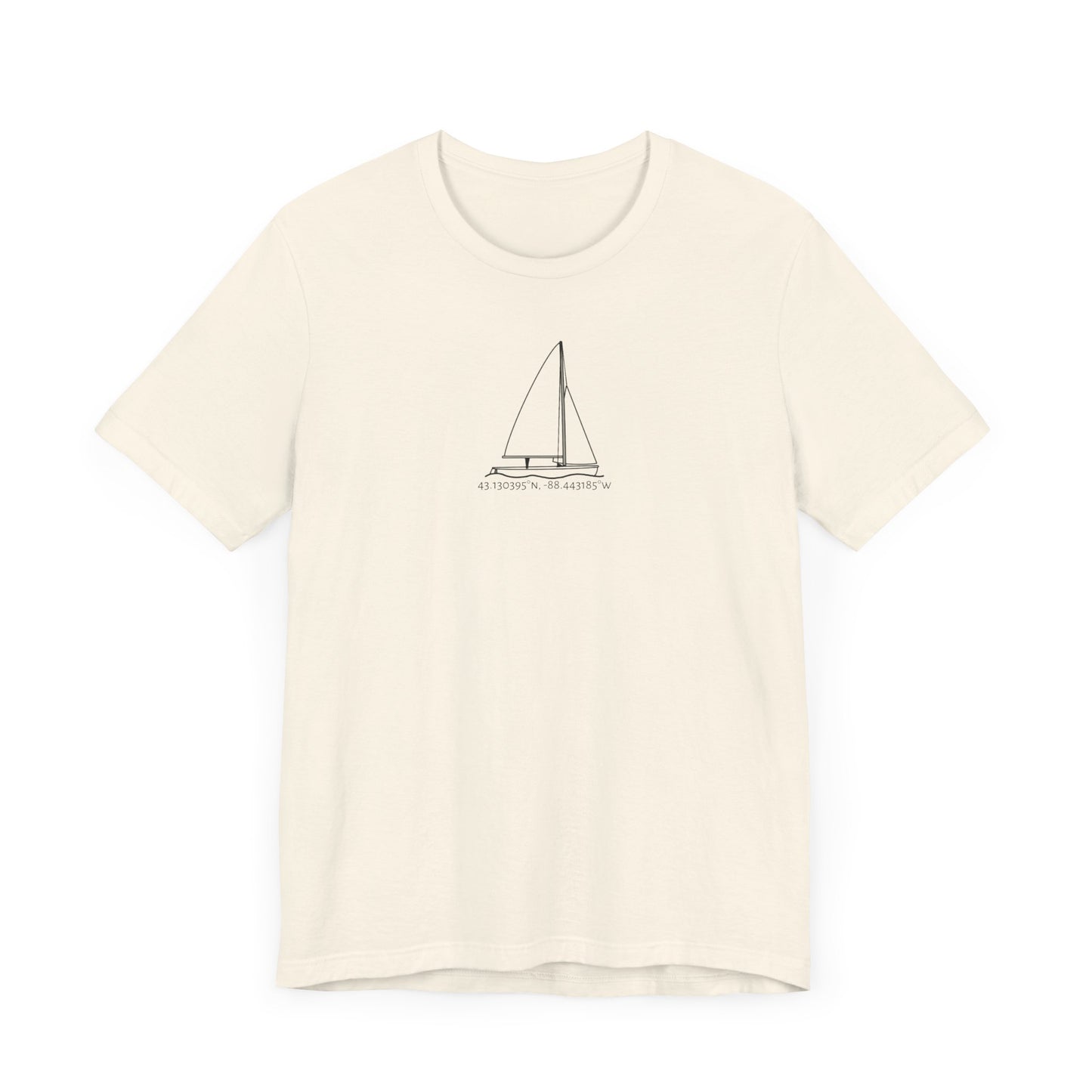 Sailboat 470 Model Type Unisex Lightweight Short Sleeve Tee