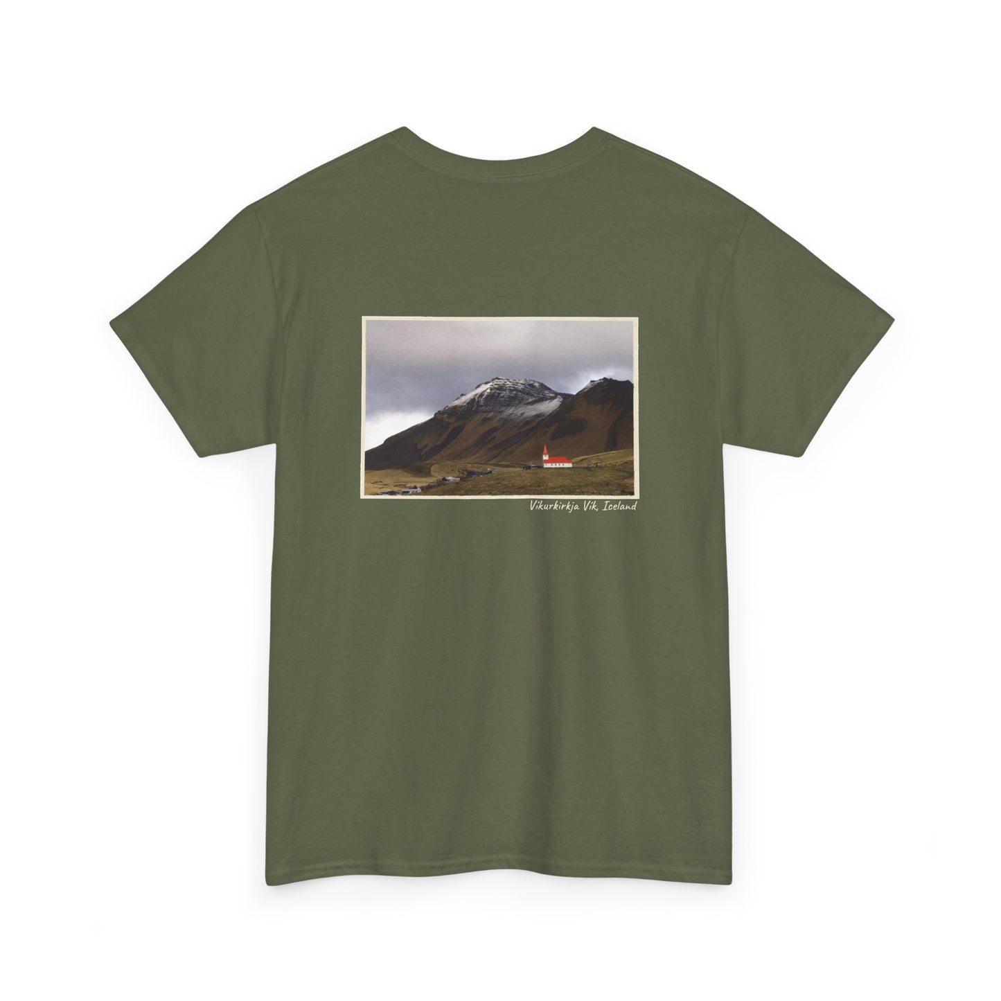 Iceland Vik - 4 panel front design - Unisex Heavy Cotton Tee