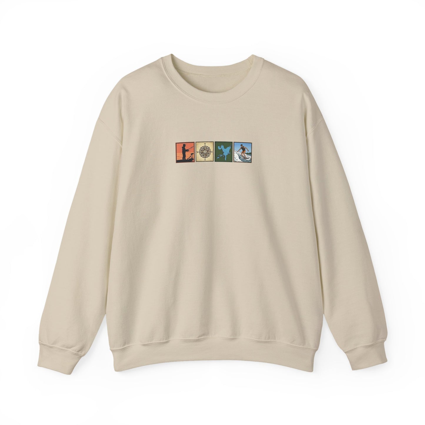 Okauchee Lake "Icons Style" - Gildan Crewneck Sweatshirt