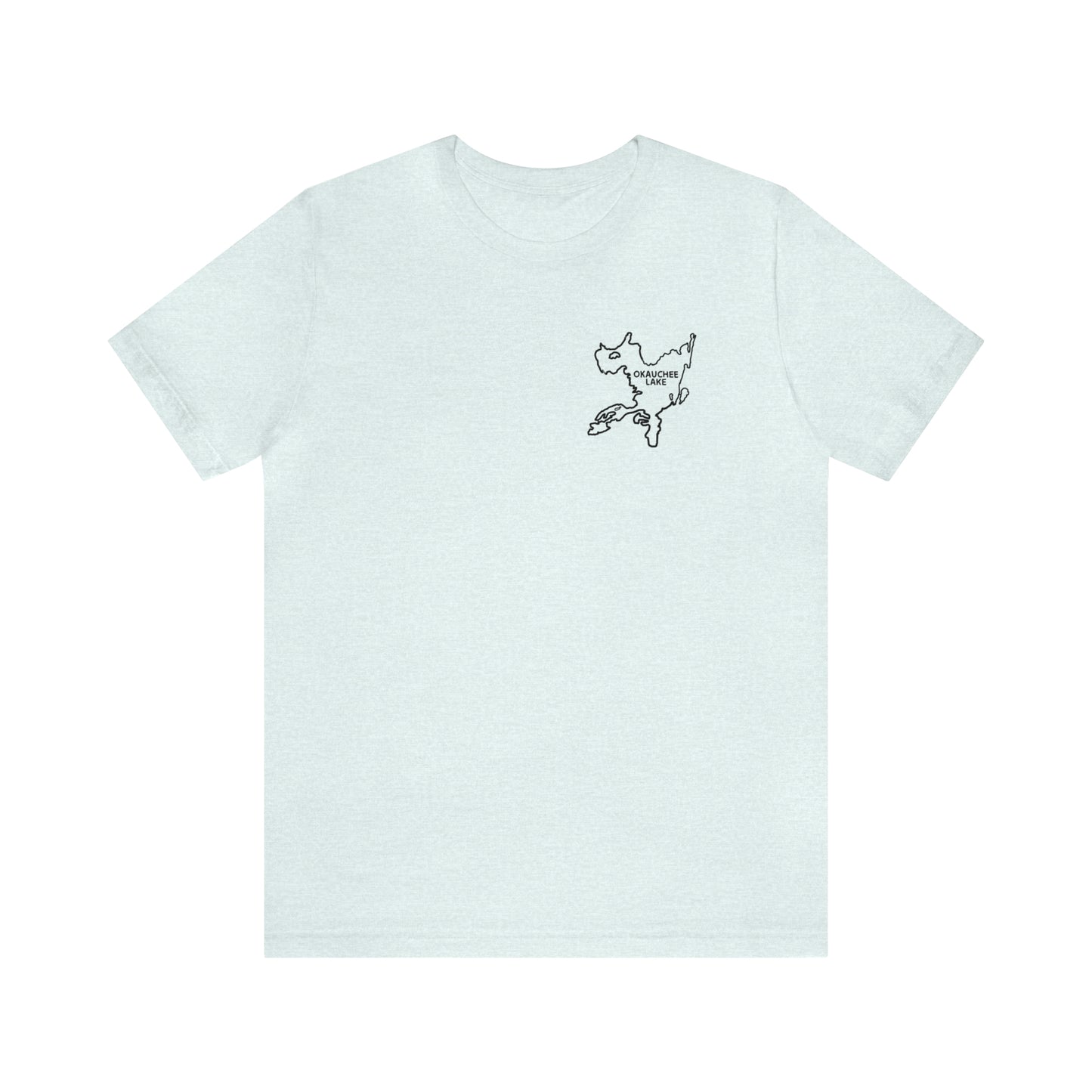 Okauchee Lake, Surfing Sketch - Unisex Lightweight Short Sleeve Tee