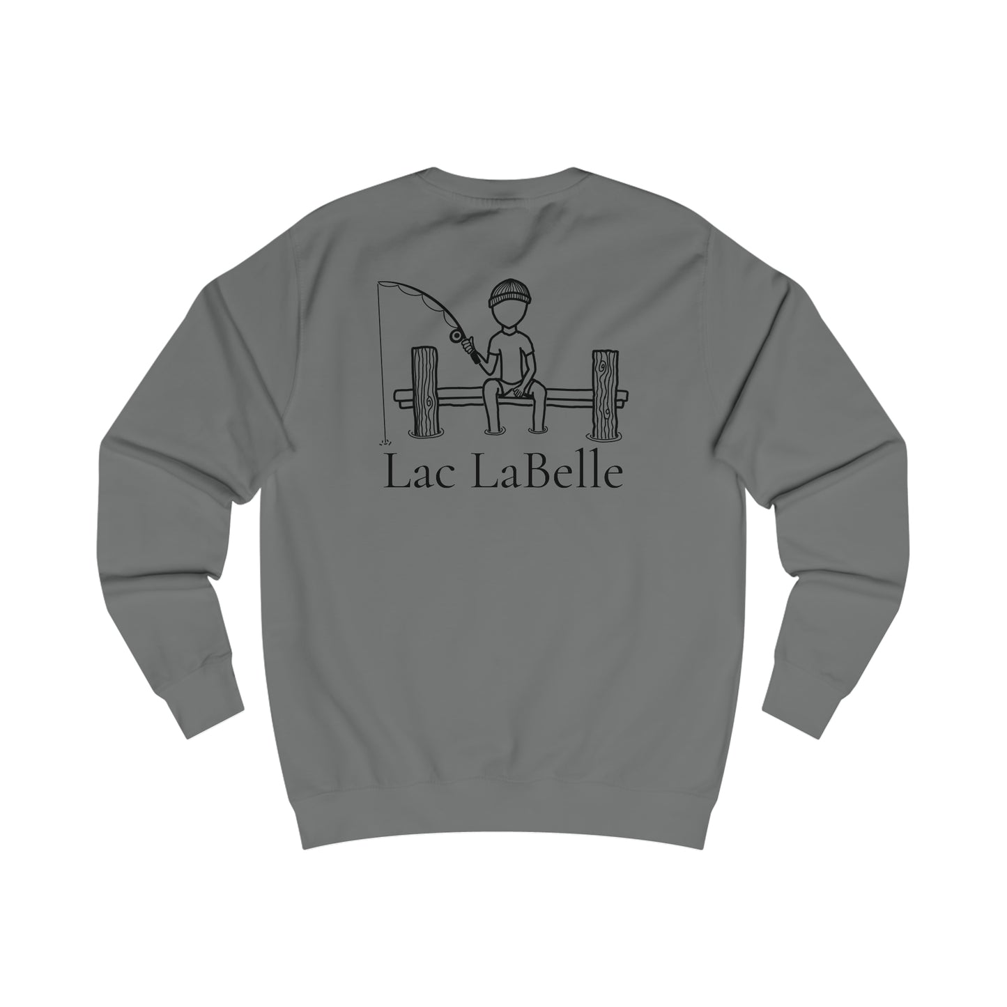 Fishing Off Dock - Lac LaBelle Men's Crewneck