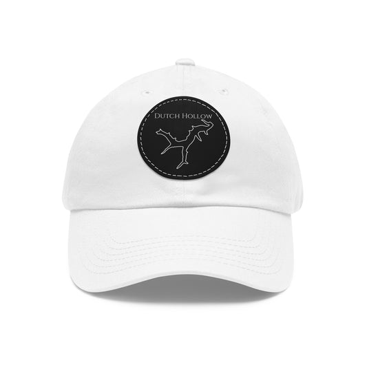 Dutch Hollow Embroidered Hat with Leather Patch