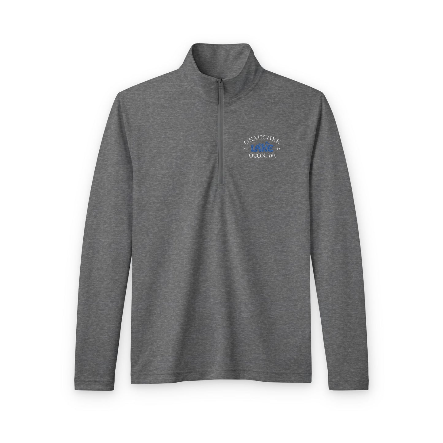 Okauchee 'Lake' ebroidered Heathered Quarter-Zip Pullover