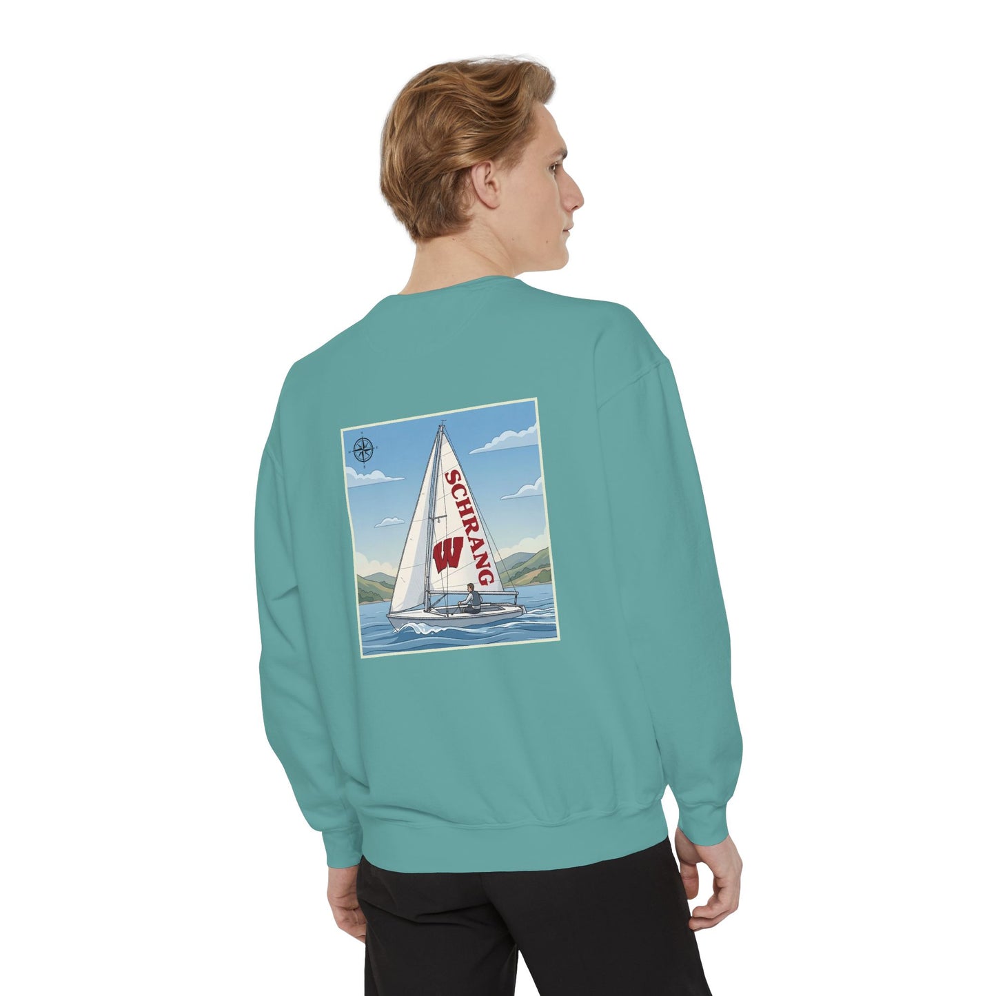 Custom Graphic Sailing - Comfort Colors Crewneck