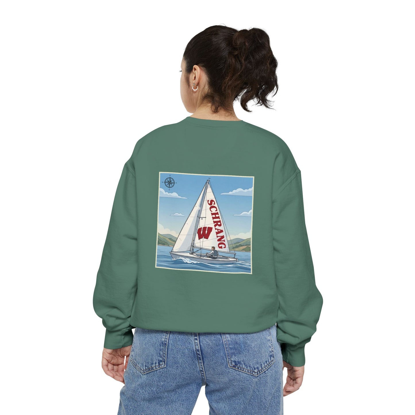 Custom Graphic Sailing - Comfort Colors Crewneck