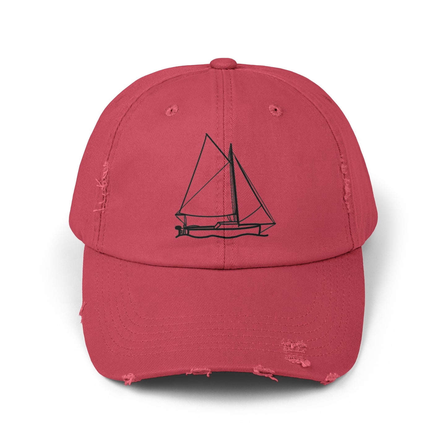 Sailboat with Motor Unisex Distressed Cap