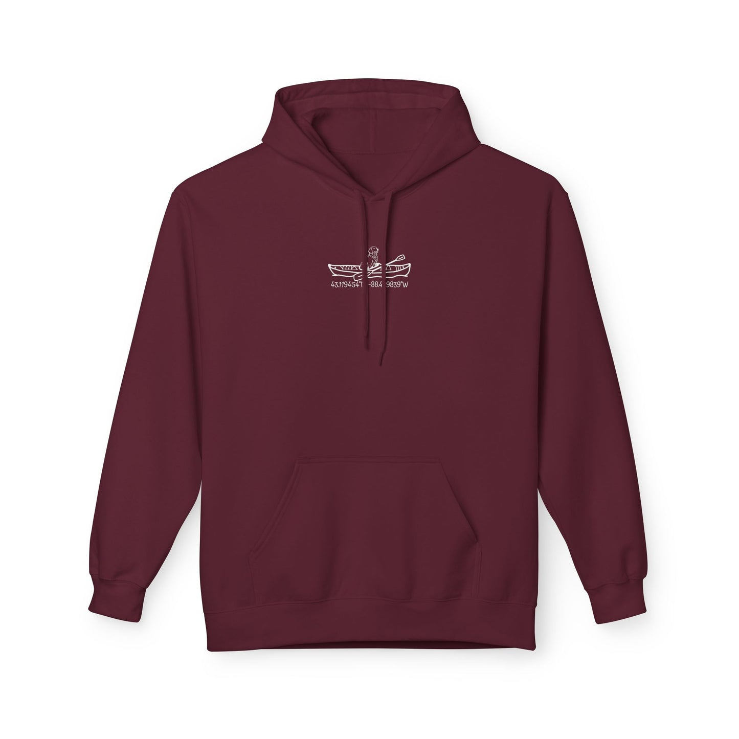 Bite or Beer Fishing, Golden retriever Kayak Dog Midweight Travel Hoodie - Softstyle Gildan