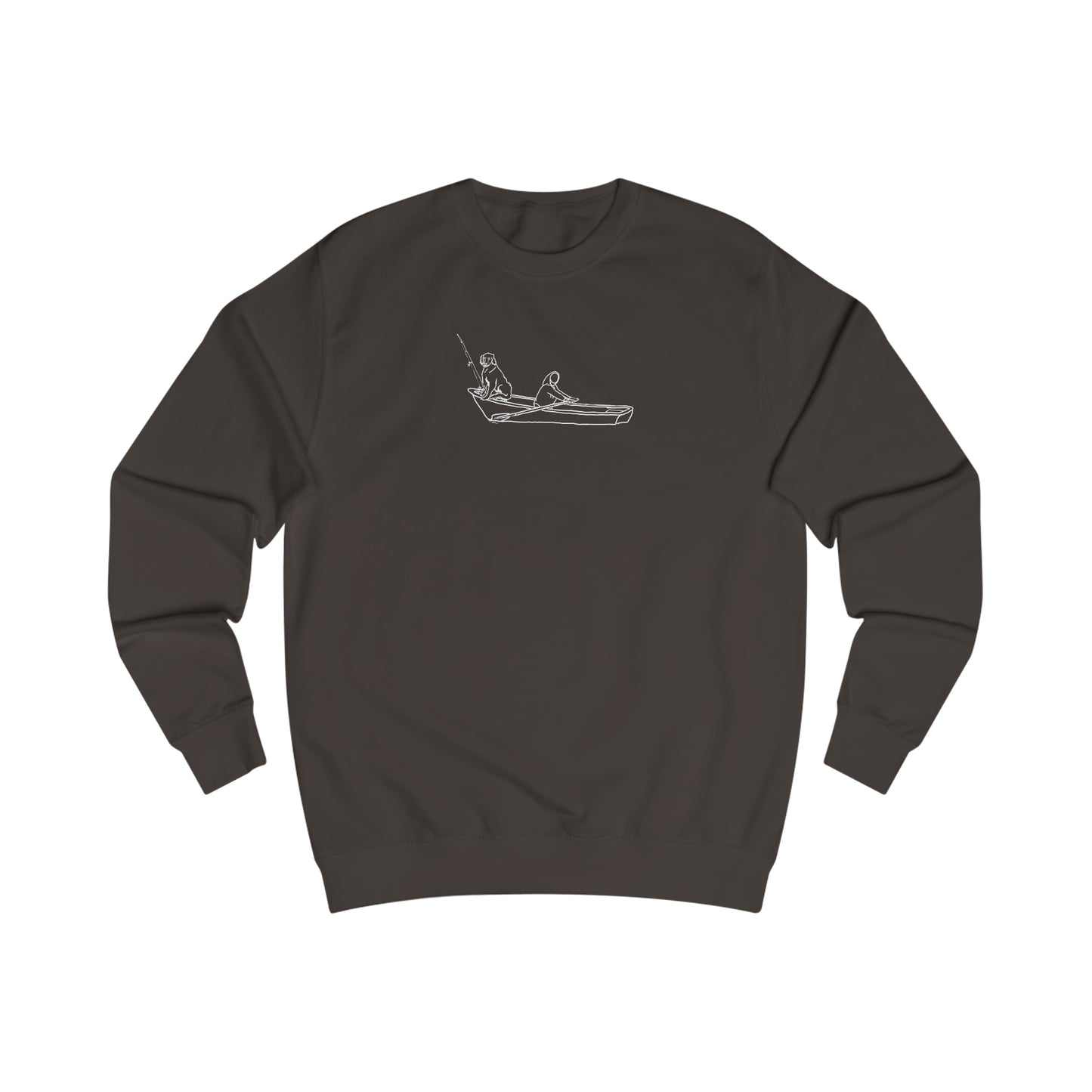 Dog Row Boat Fishing - Men's Crewneck