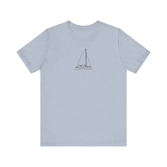 Sailboat 470 Model Type Unisex Lightweight Short Sleeve Tee