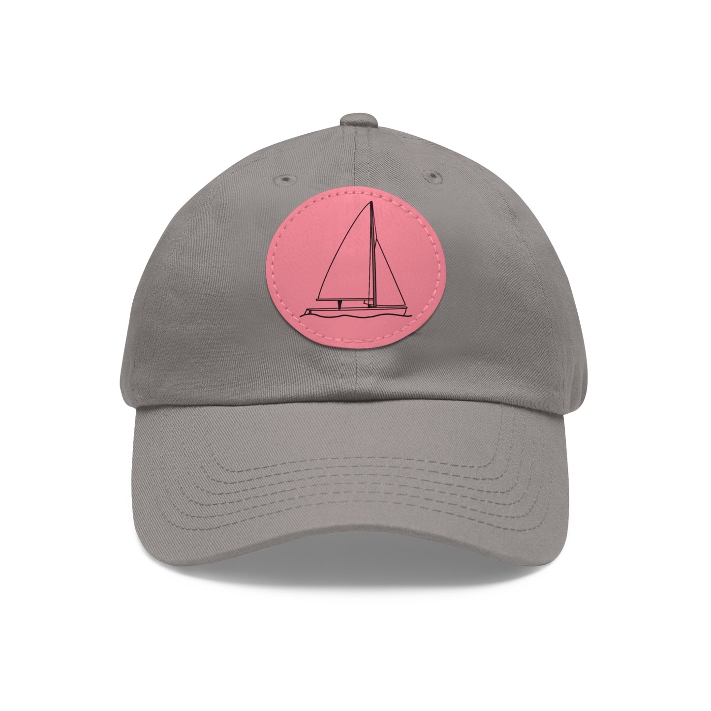 Sailboat 470 model Hat with Leather Patch (Round)