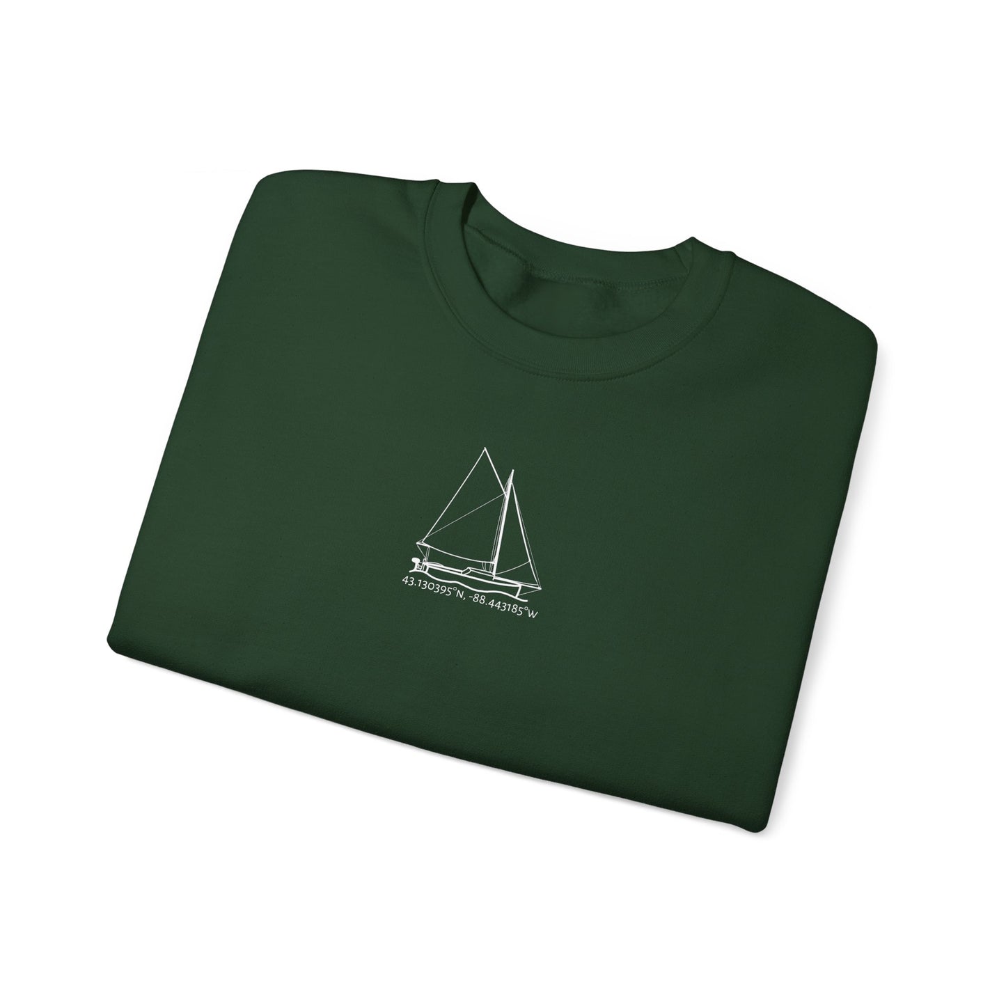 Sailboat With Motor Unisex Heavy Blend™ Crewneck Sweatshirt