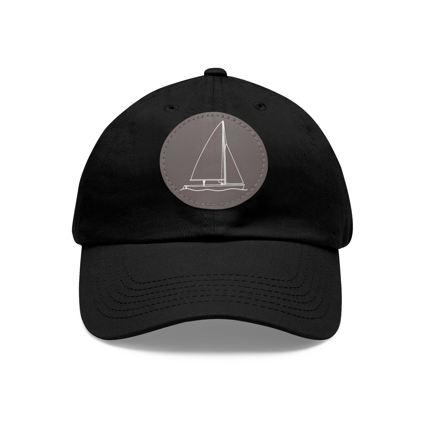 Sailboat 470 model Hat with Leather Patch (Round)