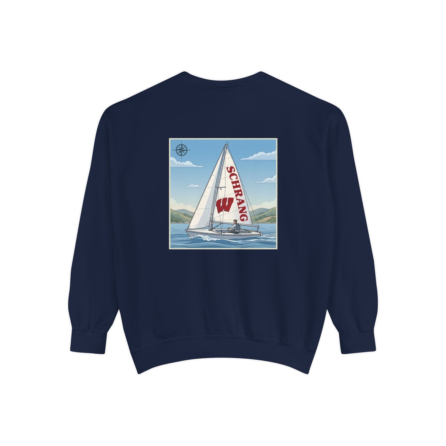 Custom Graphic Sailing - Comfort Colors Crewneck