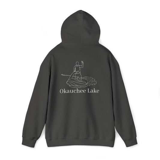 Wakeboard Patch, Standup Jetski Peace - Okauchee Lake Unisex Heavyweight Hoodie