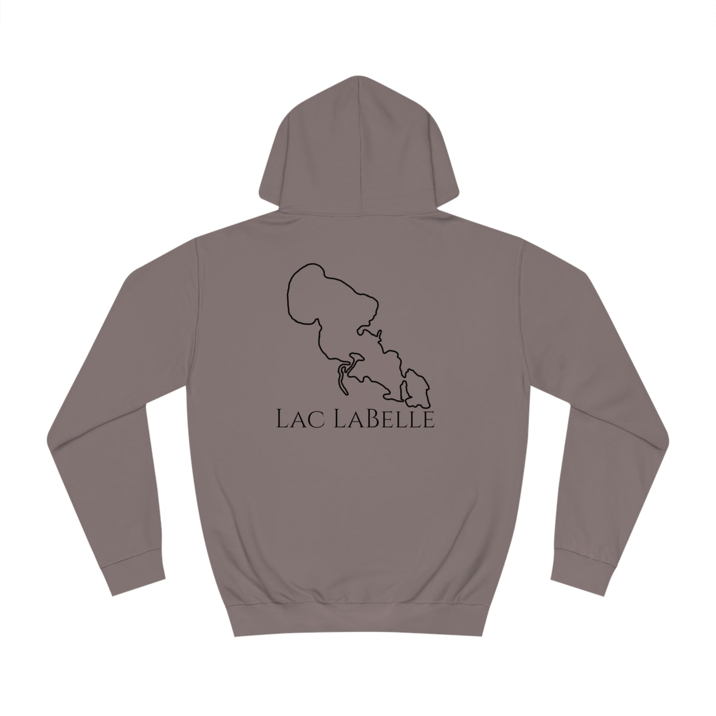 Pontoon Boat Family with Dogs Front Patch - Lac LaBelle Unisex Hoodie Medium Weight