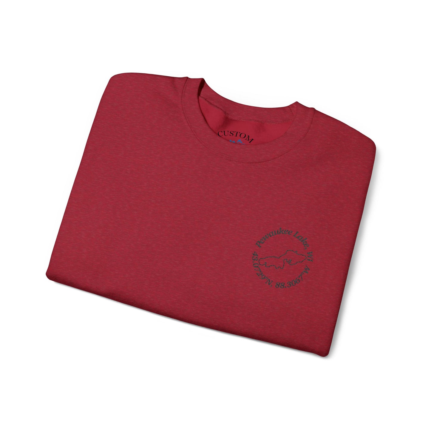 Pewaukee Lake Embroidered Crewneck Sweatshirt - Gildan